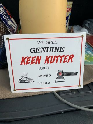Vintage Keen Kutter Tools & Knives Porcelain Advertising Sign