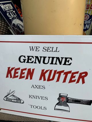 Vintage Keen Kutter Tools & Knives Porcelain Advertising Sign 2
