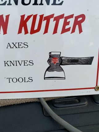 Vintage Keen Kutter Tools & Knives Porcelain Advertising Sign 4