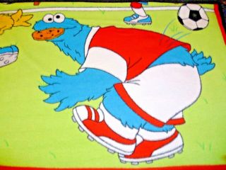 Sesame Street Blanket Big Bird Elmo Cookie Monster Fleece Throw 59 