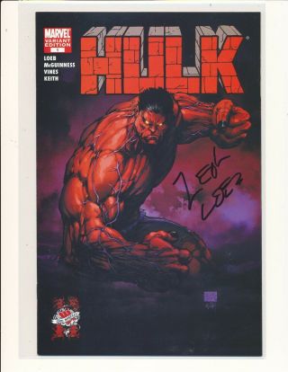 Hulk 1 (2008) Signed By Jeph Loeb Wizard World La Variant Cover Vf/nm