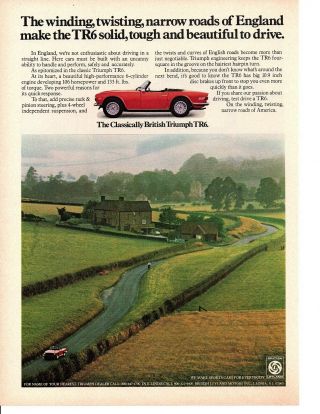 1973 Triumph Tr6 Print Ad