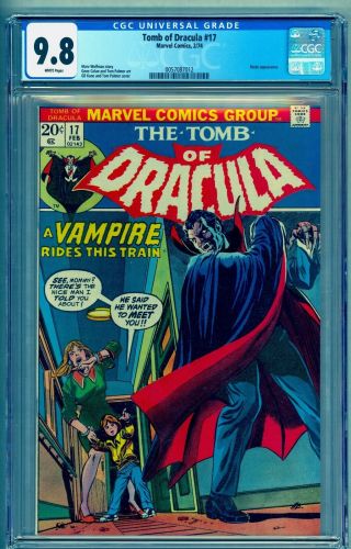 Tomb Of Dracula 17 Cgc 9.  8 White Pages Blade Becomes A Vampire Key Movie