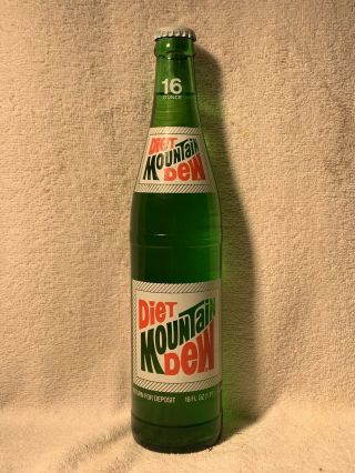 Rare Full 16oz Diet Mountain Dew Acl Soda Bottle