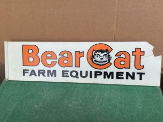 Vintage Bear Cat Farm Equipment Tractor Advertising Fluorescent Lighted Sign Top