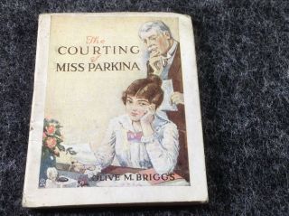 Cigarette Premium 1914 Antique Miniature Book,  " The Courting Of Miss Parkina,  By
