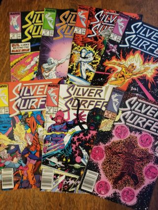 1987 - 1988 Silver Surfer By Marvel Comics Group (9 10 11 12 13 14 15) Run/set
