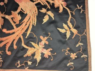 Large ANTIQUE CHINESE SILK EMBROIDERED PANEL QING embroidery 46 