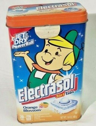 Limited Edition Electrasol Jet Dry Elroy Jetsons Empty Tin Container 2005