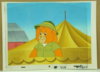 Care Bears Orig Hand Painted Production Animation Cel & Painted Background W/coa