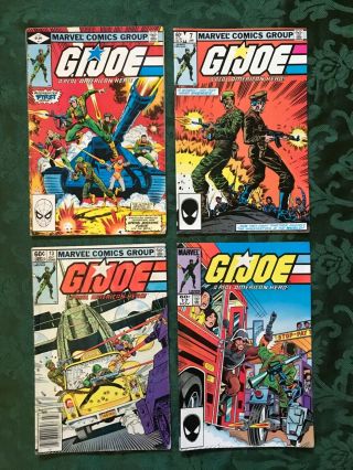 Collectible Gi Joe Comics From 1982 - 83 (1,  7,  13,  17)