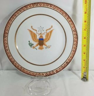 Vintage Chinese Export Porcelain hand Painted Armorial Plate (Eagle With 13. 4