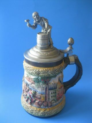 Ww Team Hand Painted German Beer Stein Limited Edition Pewter