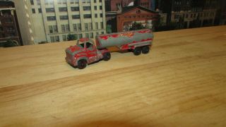 Vintage Tootsie Toy Mobil Oil Gas Ford Tanker Truck Approximately 4 " Long