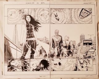 Jim Cheung Artwork Astonishing X - Men 1 Double Page Spread