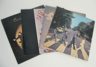 4 Apple Records Vinyl Lps Beatles Abbey Road John Lennon Imagine Paul Mccartney