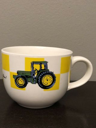 Vintage John Deere Tractor Green Yellow Coffee Mug Soup Chili Bowl By Gibson