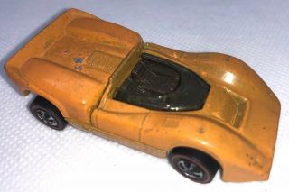 Vintage Hotwheels Redline Enamel Orange McLaren w/ Rare Brown Interior 3