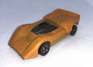 Vintage Hotwheels Redline Enamel Orange McLaren w/ Rare Brown Interior 4