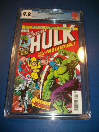 Incredible Hulk 181 Facsimile Reprint Edition Cgc 9.  8 Nm/m Gem 1st Wolverine
