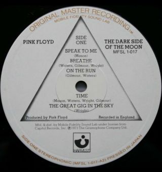 Pink Floyd - “Dark Side Of The Moon” 1979 Audiophile LP NM Media OG Master 6
