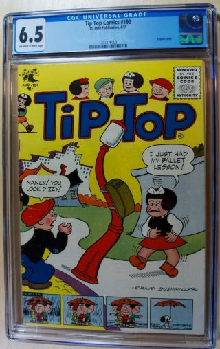 Tip Top Comics 190 (st.  John 8/55) Cgc 6.  5 F,  Peanuts With Snoopy Charlie Brown