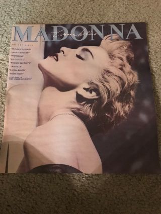 Vintage 1986 Madonna True Blue Album Poster Print Ad 1980s Rare
