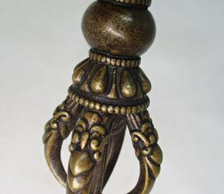 G683: Chinese Esoteric Buddhist Ritual Implements Vajra of copper ware 4