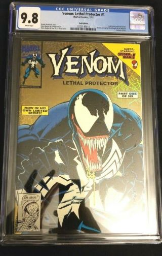 Marvel Comics Venom Lethal Protector 1 Gold Foil Variant Edition Cgc 9.  8 Htf