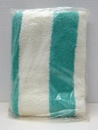 Vintage Cannon Striped Blue Cotton Bath Towel Rinso Blues Box Tops NOS b 3