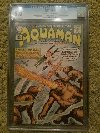 Aquaman 1 Cgc 5.  0 Dc Comics 1st Appearance Of Quisp
