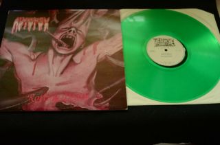 Autopsy - Rotting Death 1991 Live Boot.  Headache Records Green Vinyl Ex / Vg