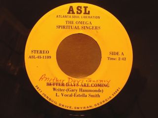 The Omega Spiritual Singers - Rare Soul Gospel On Atlanta Soul Liberation Asl