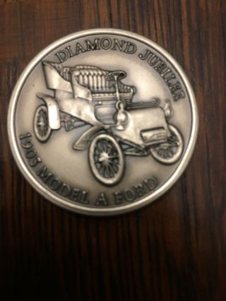 Vintage 1978 Ford Commemorative Coin: Diamond Jubilee 75th 1903 Model A Ford 4cm