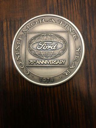 Vintage 1978 FORD COMMEMORATIVE COIN: DIAMOND JUBILEE 75TH 1903 Model A Ford 4cm 2