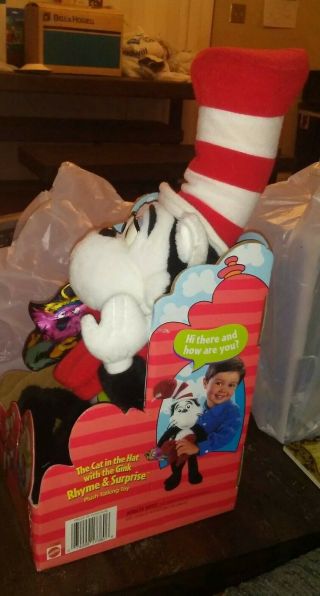 1997 Dr Seuss Cat In The Hat With Gink Rhyme And Surprise Large Plush Rare 2