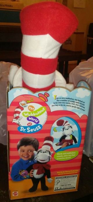 1997 Dr Seuss Cat In The Hat With Gink Rhyme And Surprise Large Plush Rare 3