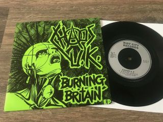 Chaos Uk Burning Britain Uk82 Punk Anarcho Vinyl