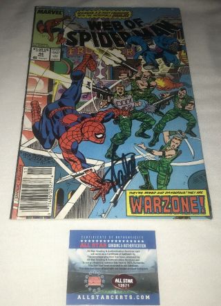 Web Of Spider Man 44 Stan Lee Auto All - Star Grading 12671