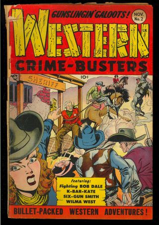 Western Crime - Busters 2 Pre - Code Golden Age Trojan Comic 1950 Gd