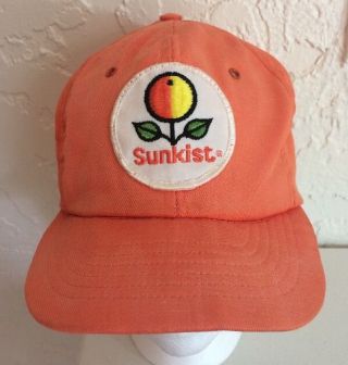Vintage Sunkist Orange Soda Adjustable Advertising Hat