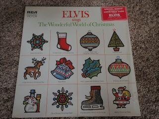 Lsp - 4579 Elvis Sings The Wonderful World Of Christmas W/photo And Sticker Nm/nm.