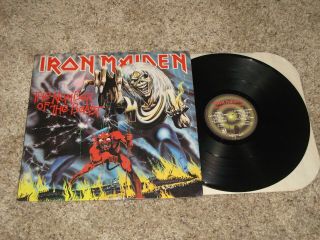 Iron Maiden Number Of The Beast St - 12202 Harvest Records 1982 Lp Vg,