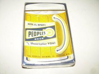 " Peoples " Beer From Oshkosh - Cards - Still Plastic Over