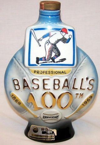 Jim Beam Bottle Decanters First 100 Years Of Baseball 1969