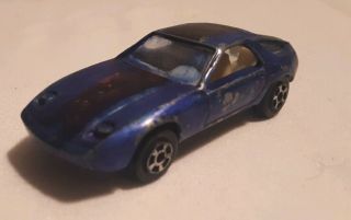 Diecast Vintage Playart Porsche 928 Blue Paint Rare Item Modified