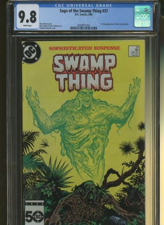 Saga Of The Swamp Thing 37 Cgc 9.  8 | Dc 1985 | 1st Full John Constantine.
