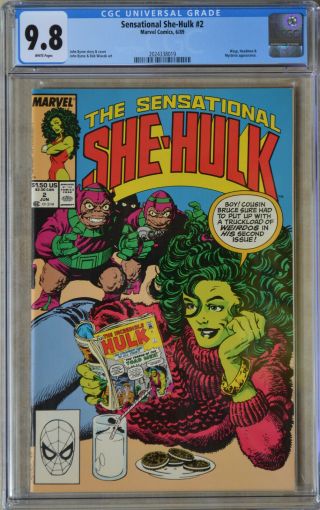 The Sensational She - Hulk 2 (june 1989 | Marvel) Cgc 9.  8 (nm/mt) White Pages