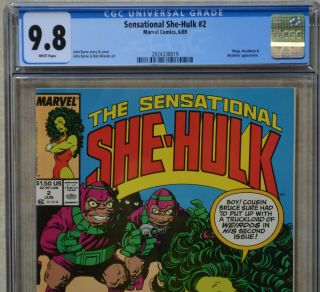 THE SENSATIONAL SHE - HULK 2 (June 1989 | Marvel) CGC 9.  8 (NM/MT) WHITE Pages 3