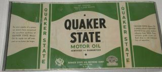 Vintage Quaker State Motor Oil Tin Sign 1932 Oil City Pa Found In Barn